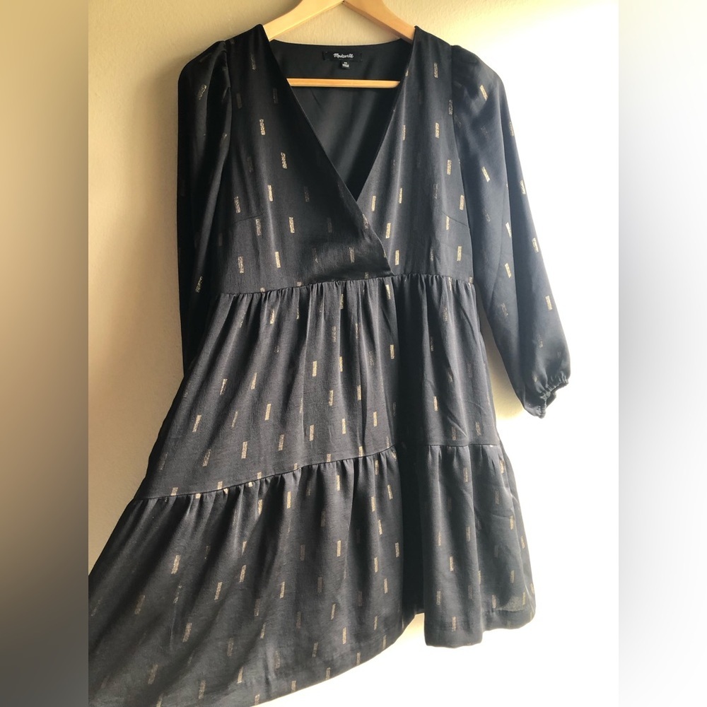 Madewell Women’s Mid Long Sleeve Pockets Black Dress Size XS - Picture 9 of 16